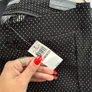 Van Heusen Black and White Patterned Pants